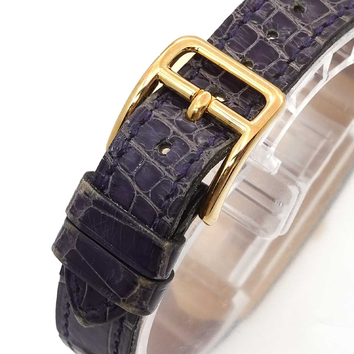 Hermes Kelly Watch Gold Blue Quartz Cadena — view 8