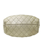 Chanel Bag Handbag Wild Stitch Leather Champagne Gold Silver Handheld Quilted — view 3