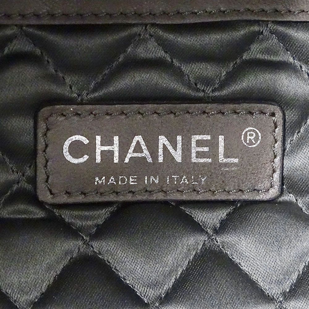 Chanel Bag Handbag Wild Stitch Leather Champagne Gold Silver Handheld Quilted — view 6