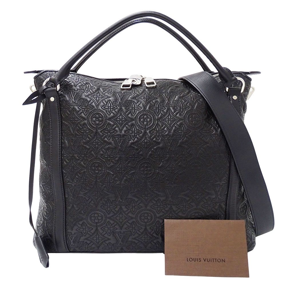 Louis Vuitton 2-Way Shoulder Bag Monogram Antia Ixia MM Noir Black Embroidery — view 6