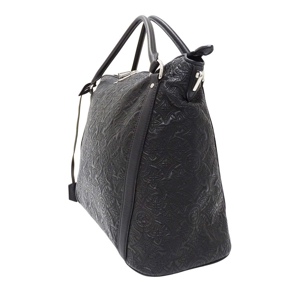 Louis Vuitton 2-Way Shoulder Bag Monogram Antia Ixia MM Noir Black Embroidery — view 4