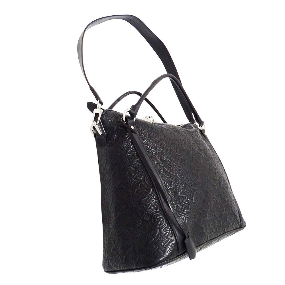 Louis Vuitton 2-Way Shoulder Bag Monogram Antia Ixia MM Noir Black Embroidery — view 5