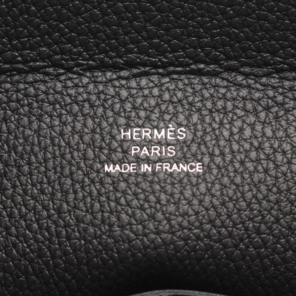 Hermes Shoulder Bag Vido Poche Black Leather — view 4