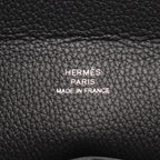 Hermes Shoulder Bag Vido Poche Black Leather — view 4