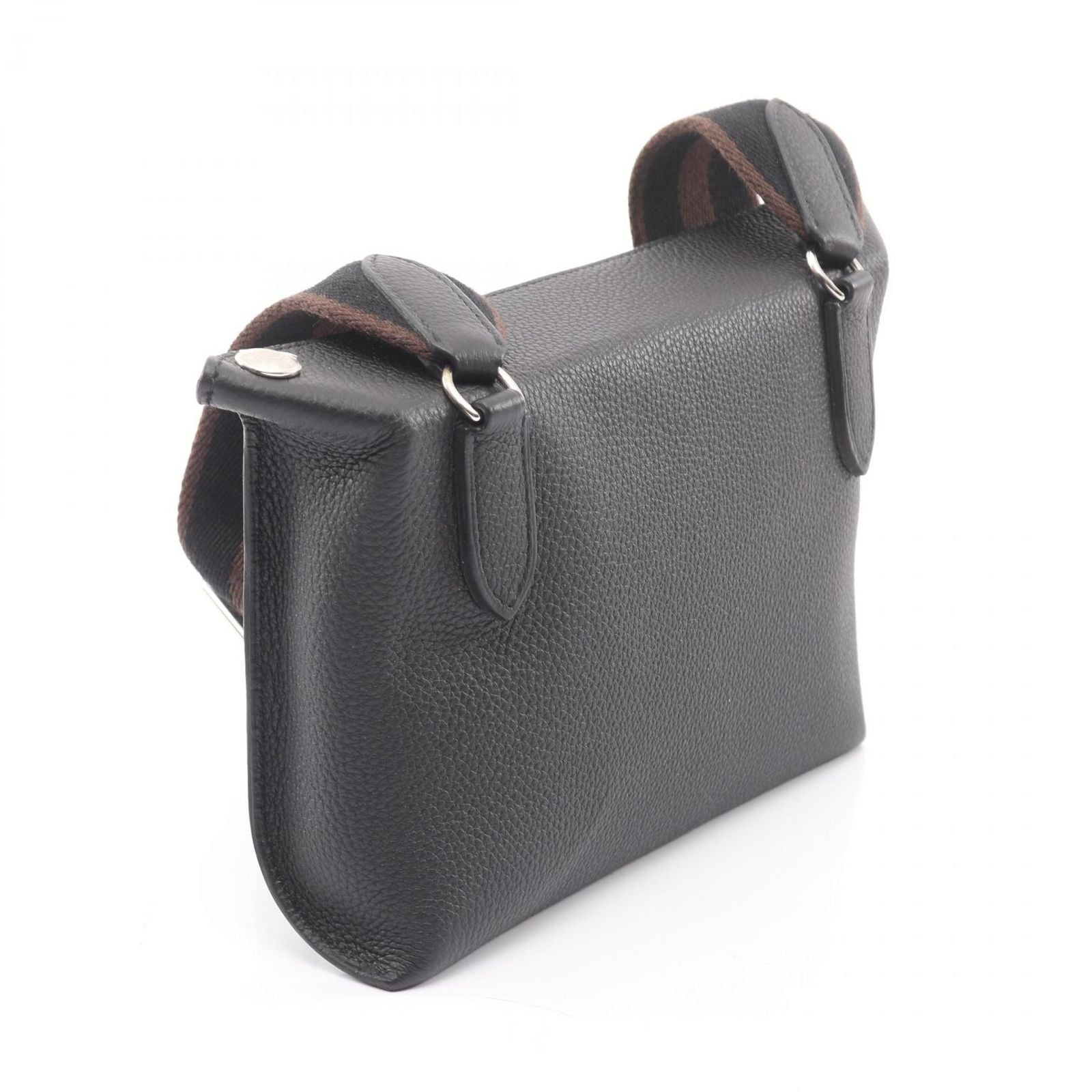 Hermes Shoulder Bag Vido Poche Black Leather — view 2