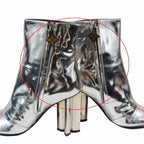 Louis Vuitton Silhouette Line Ankle Boots Metallic Floral Print Short Leather — view 8