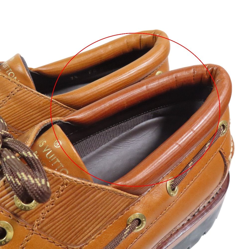Louis Vuitton Summerland Line Epi Leather Deck Shoes Loafers 7.5 Brown — view 8
