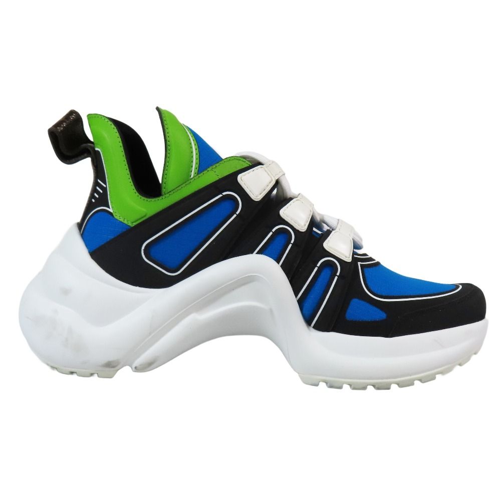 Louis Vuitton Low Cut Sneakers Shoes 34.5 Blue Black Green White — view 4