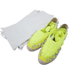 Loewe Paula S Ibiza Crystal Ribbon Espadrilles Sandals 37 Neon Yellow — view 5