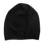 Chanel CC Logo Cashmere Silk Knit Cap Beanie Cap Lame Black Gray — view 2