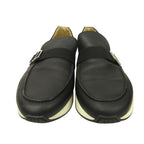 Hermes Epsom Leather Slip on Loafers Shoes Buckle 42.5 Black — view 4