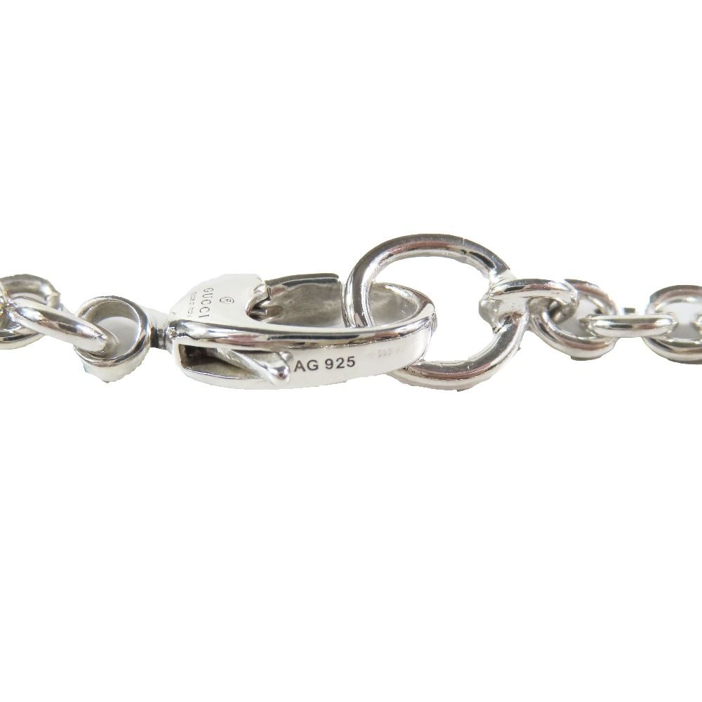 Gucci Polished Interlocking Chain Necklace Pendant Silver — view 4