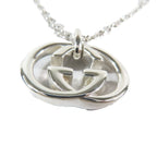 Gucci Polished Interlocking Chain Necklace Pendant Silver — view 3