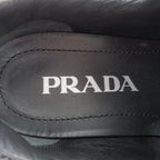 Prada 714 Monolith Brushed Leather Thick Sole Studded Loafers Lace Up Shoes — view 8