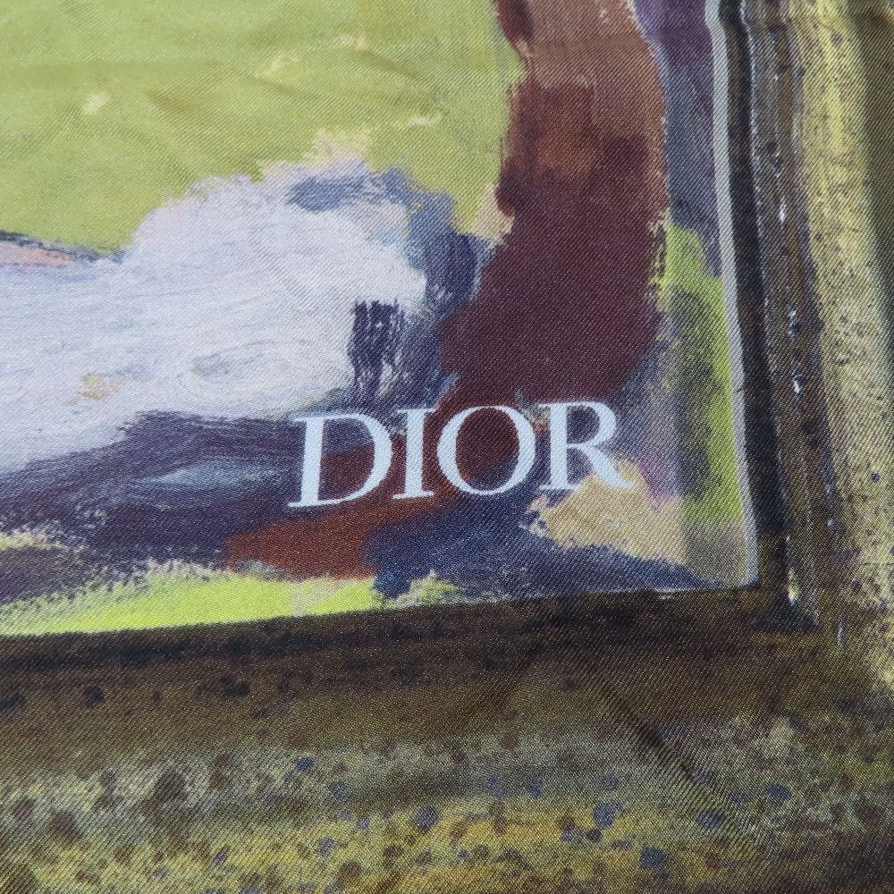 Dior Duncan Grant Square Scarfskin Bandana Silk Painting Graphic Multicolor — view 3