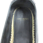 Saint Laurent Paris Espadrilles Leather Slip on Shoes Logo Embroidery — view 7