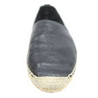 Saint Laurent Paris Espadrilles Leather Slip on Shoes Logo Embroidery — view 6