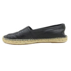 Saint Laurent Paris Espadrilles Leather Slip on Shoes Logo Embroidery — view 2