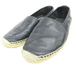 Saint Laurent Paris Espadrilles Leather Slip on Shoes Logo Embroidery — view 3