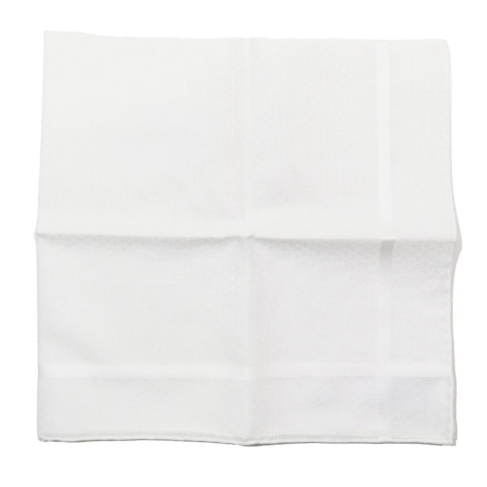 Hermes Jacquard Logo All Over Pattern Handkerchief Chief Cotton 100% — view 2