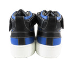 Hermes Logo Clou de Selle Style Leather High Cut Sneakers Shoes Black Blue — view 9
