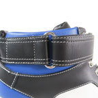 Hermes Logo Clou de Selle Style Leather High Cut Sneakers Shoes Black Blue — view 8