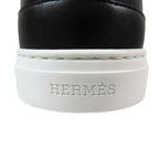 Hermes Day Kelly Buckle Silver Shearling Leather Short Boots Shoes Black — view 7