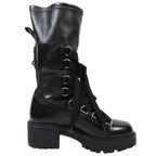 Dior Leather Boots Lace Up Logo Print Shoes 37 Black — view 4