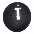 Dior Beret Hat Virgin Wool Felt Gradient Color Cap Hat Black Gray Loafer — view 4