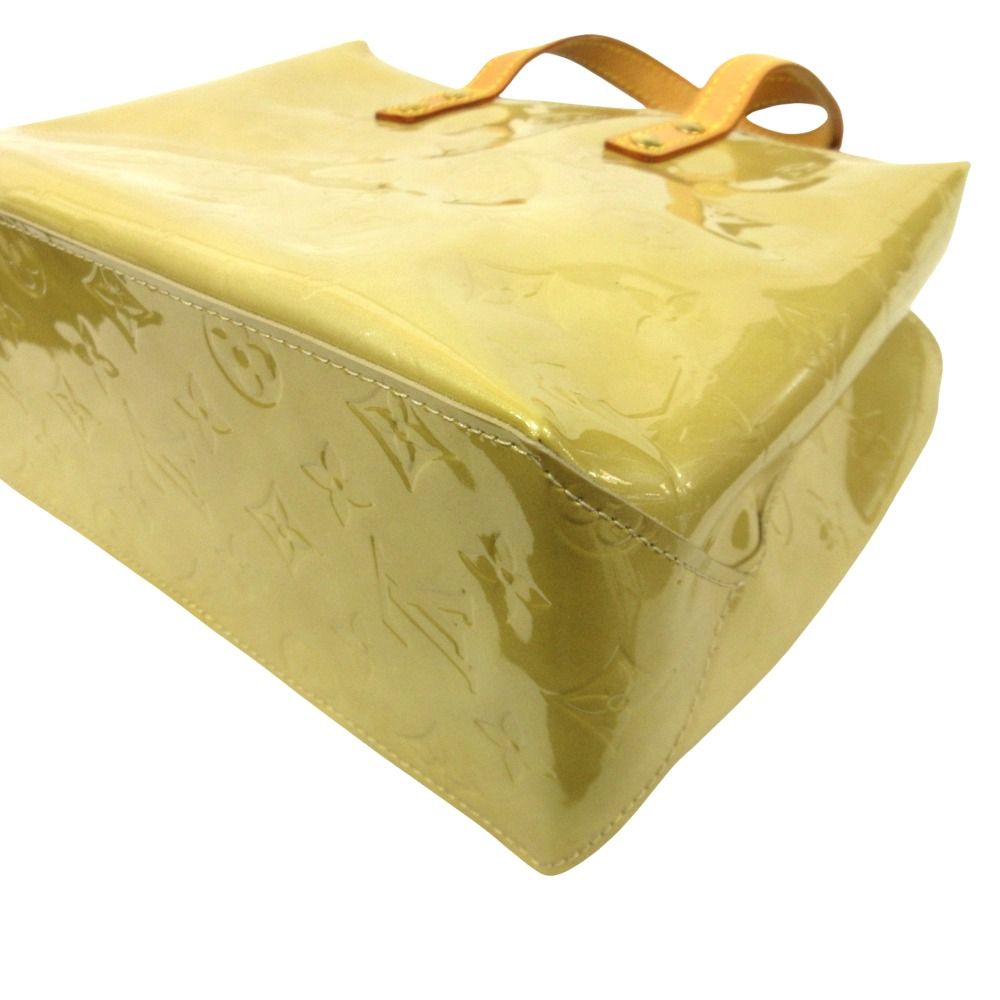 Louis Vuitton Monogram Vernis Reed PM Hand Tote Patent Enamel Yellow — view 3