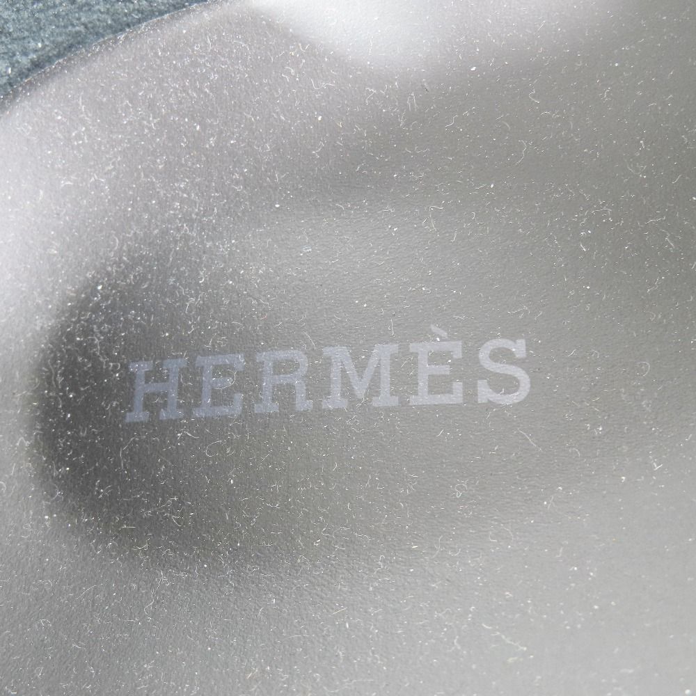 Hermes Giorno Sandals Shoes Technical Jersey Velcro 44 Gray Black — view 6