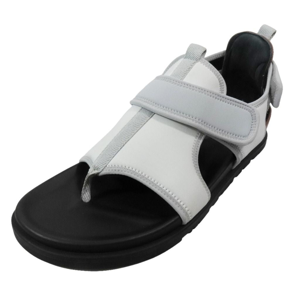 Hermes Giorno Sandals Shoes Technical Jersey Velcro 44 Gray Black — view 2