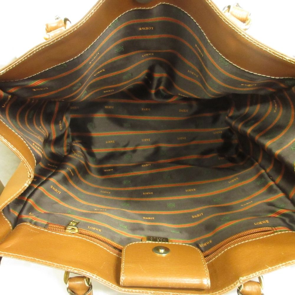 Loewe Velazquez Tote Hand Leather Vintage Brown Gold — view 8