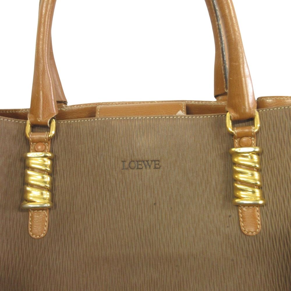 Loewe Velazquez Tote Hand Leather Vintage Brown Gold — view 3