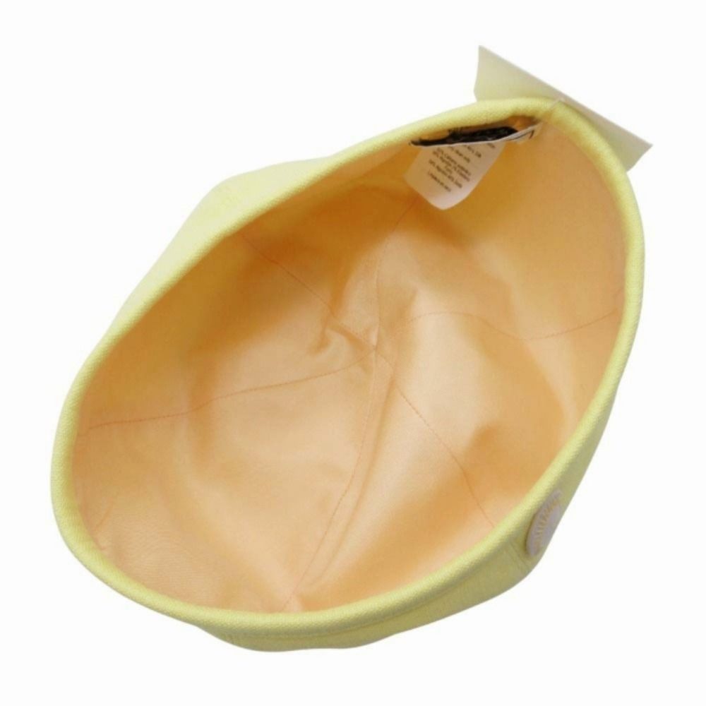 Hermes Gabrielle Beret Linen Hat Cap 57 cm Yellow Handbag — view 5