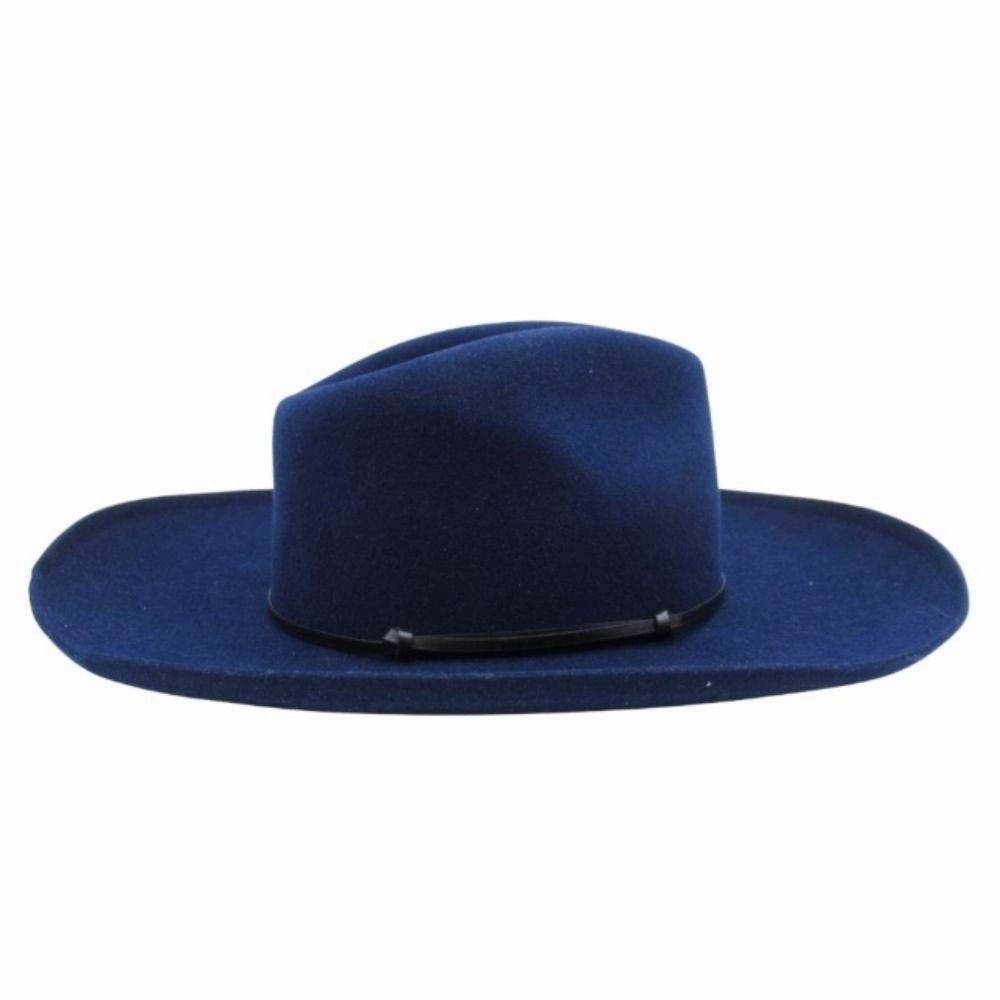 Hermes Chapeau Brooke Rabbit Felt Hat Wide Brim Folded Hat Cap 57 cm Navy — view 4