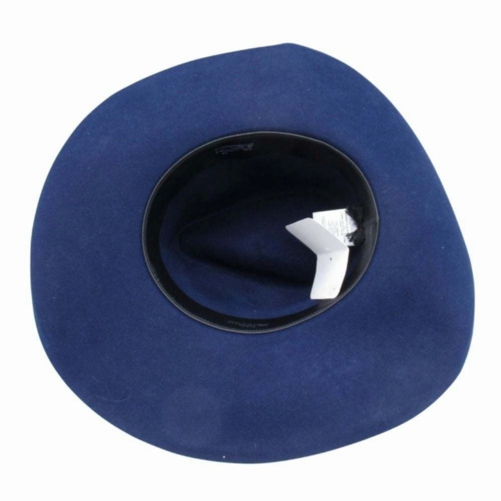 Hermes Chapeau Brooke Rabbit Felt Hat Wide Brim Folded Hat Cap 57 cm Navy — view 5