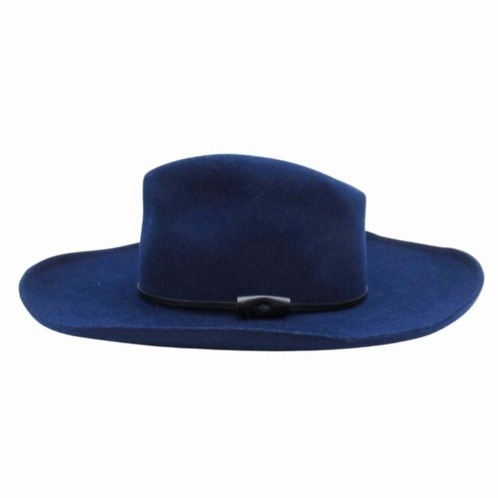 Hermes Chapeau Brooke Rabbit Felt Hat Wide Brim Folded Hat Cap 57 cm Navy — view 2