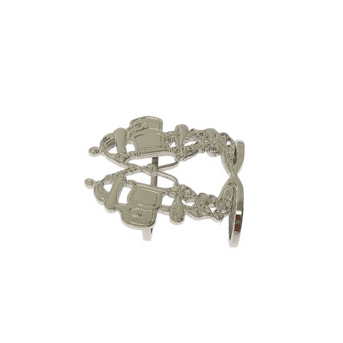 Hermes Brides de Gala Scarf Ring Silver — view 2