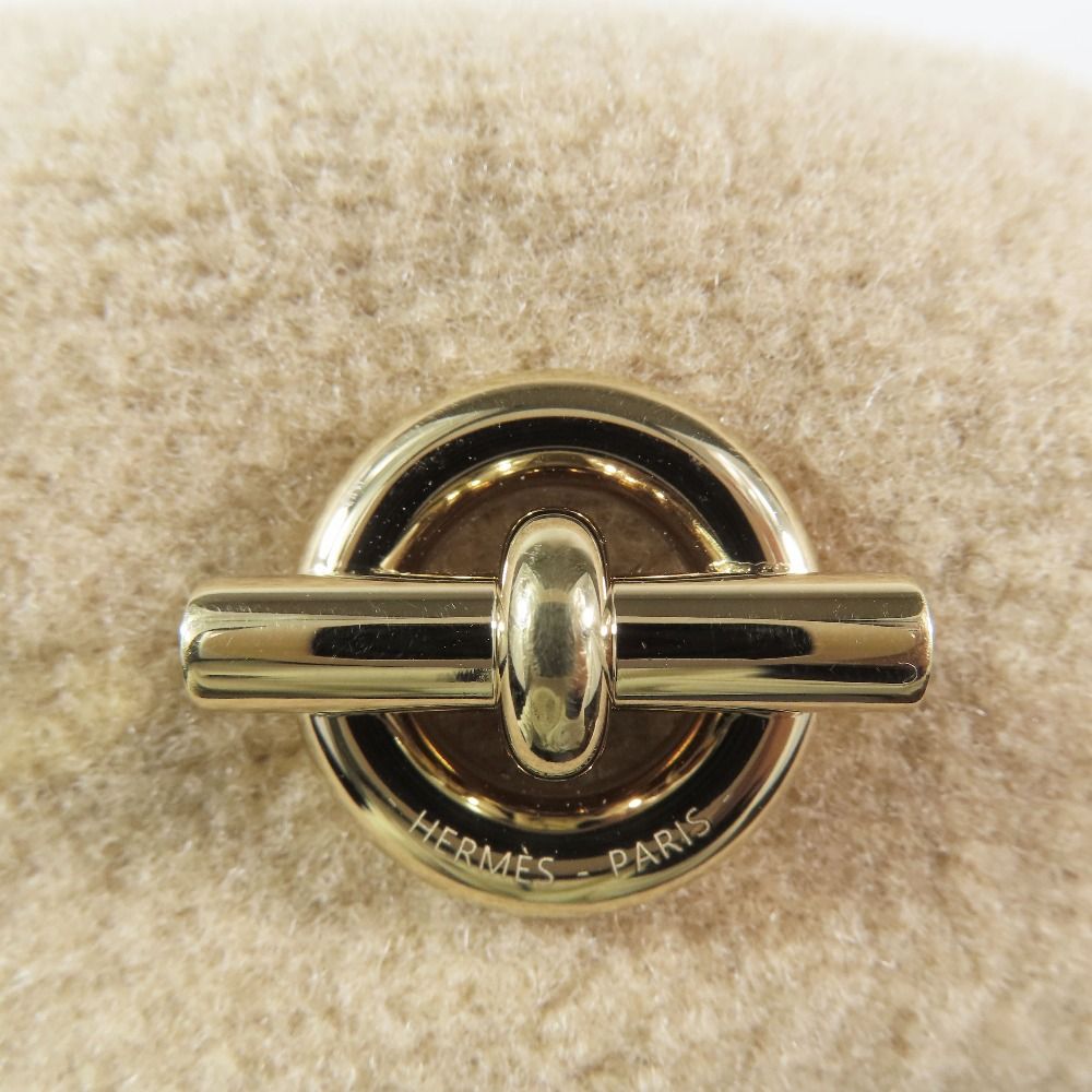 Hermes Chaine D'ancre Sante Honore Beret Bonisera Anchor Chain Wool Hat Beige 58 — view 4