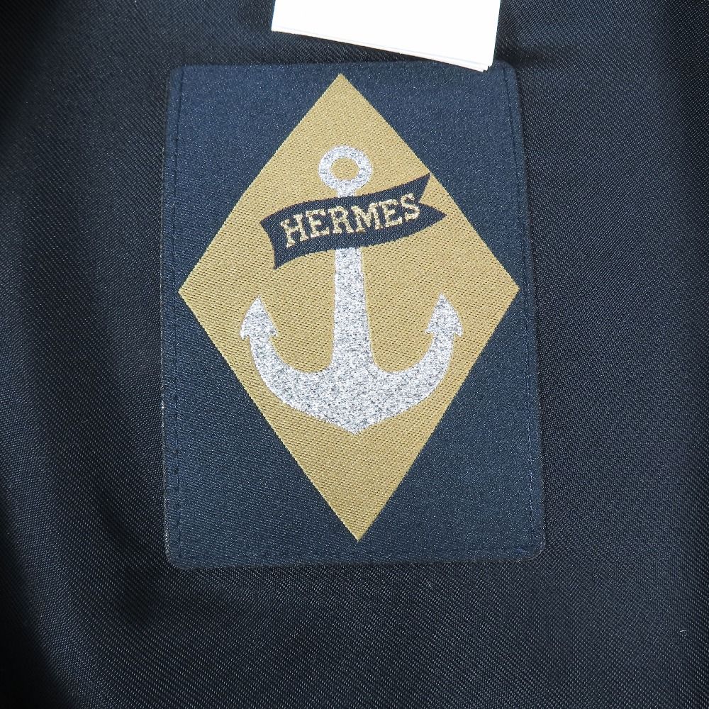 Hermes Chaine D'ancre Sante Honore Beret Bonisera Anchor Chain Wool Hat Beige 58 — view 7