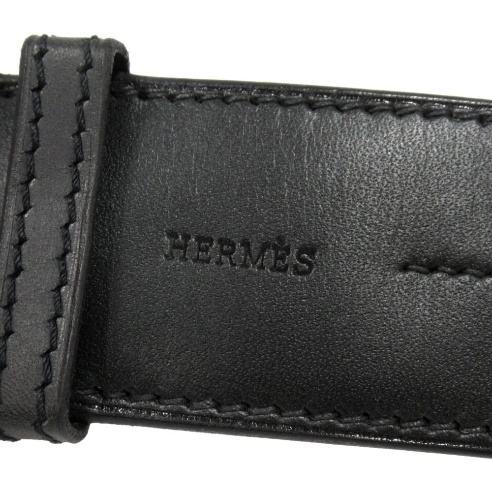 Hermes Martin Margiela Era Etriviere Leather Wide Belt 70 cm Black — view 6