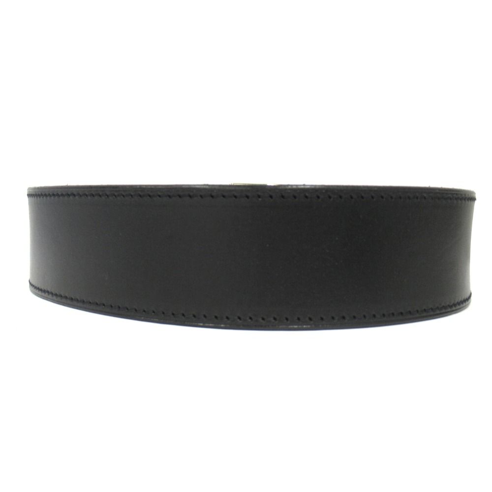Hermes Martin Margiela Era Etriviere Leather Wide Belt 70 cm Black — view 3