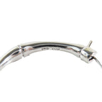 Gucci Polished Bamboo Hoop Earrings Silver Both — view 6