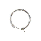 Gucci Polished Bamboo Hoop Earrings Silver Both — view 2