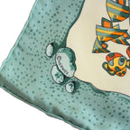 Hermes Carre 45 Scarf Gavroche Tropical Fish Silk Green — view 6