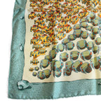 Hermes Carre 45 Scarf Gavroche Tropical Fish Silk Green — view 4