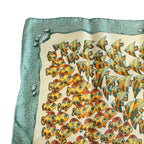 Hermes Carre 45 Scarf Gavroche Tropical Fish Silk Green — view 2