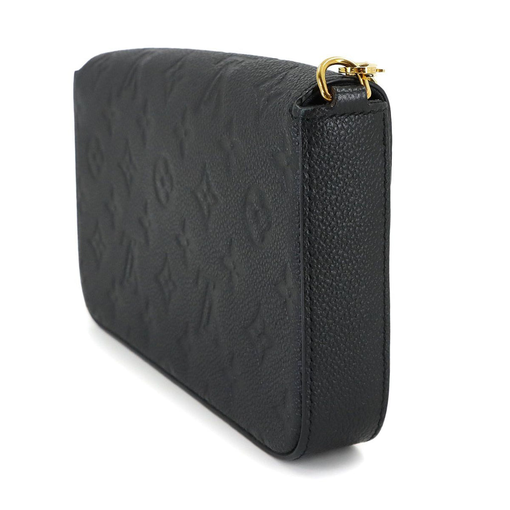 Louis Vuitton Monogram Empreinte Pochette Felicity Chain Wallet Noir Black — view 4