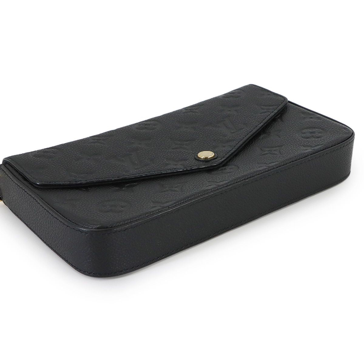 Louis Vuitton Monogram Empreinte Pochette Felicity Chain Wallet Noir Black — view 5